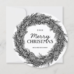 Cartes photos de Noël en noir et blanc