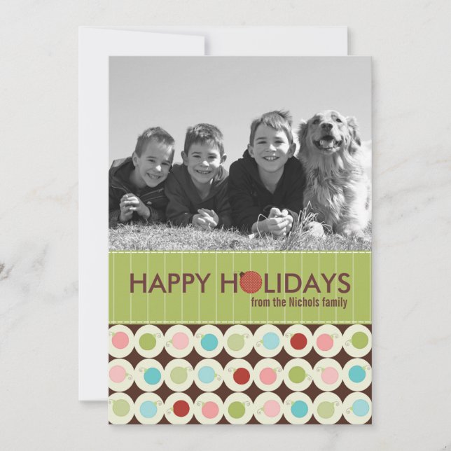 Cartes photos de Noël modernes {5 x 7} (Devant)