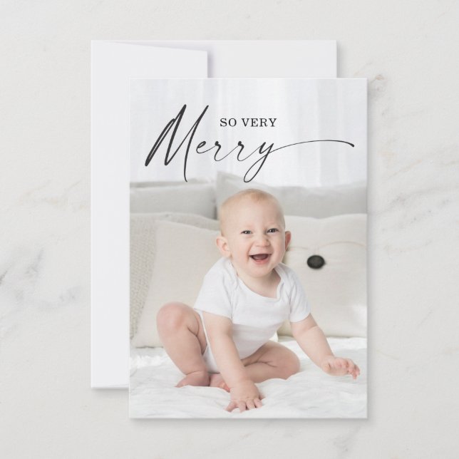 Cartes photos de Noël modernes tellement joyeux (Devant)