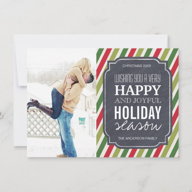 Cartes photos de Noël personnalisables (Devant)