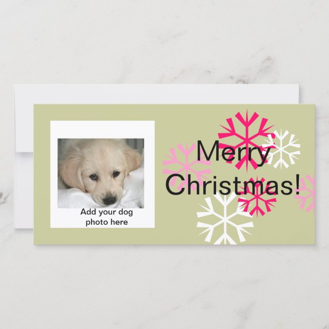 Cartes photos de Noël personnalisées pour chien ro (Devant)