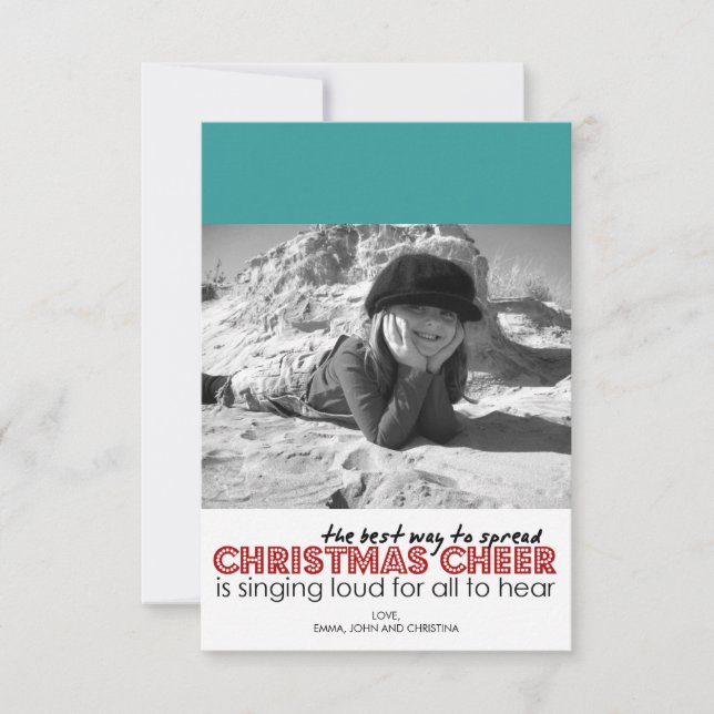 Cartes photos de Noël (Turquoise) (Devant)