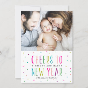 Cartes photos du Nouvel An lumineux et heureux