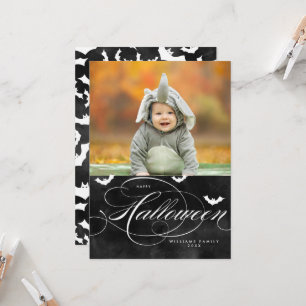 Cartes photos éffrayant d'Halloween Bat