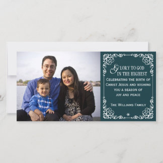 Cartes photos vintages chrétiens turquoises de