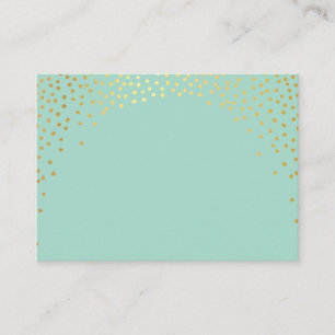 CARTES PLACE mini spot confetti or menthe