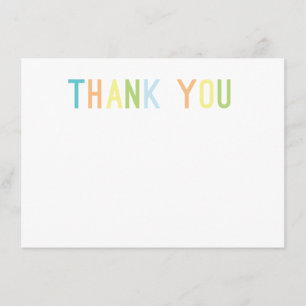 Cartes plates de Merci coloré d'acclamation