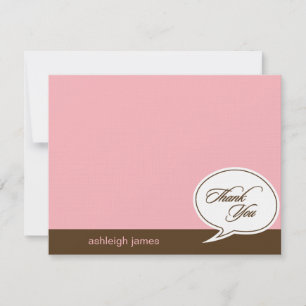 Cartes plates de Merci de bulle d'entretien - rose