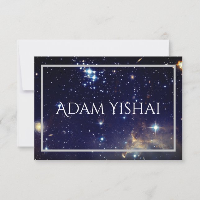 Cartes plates de remerciement Galaxies (Devant)
