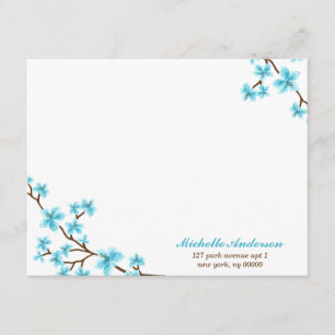 Cartes plates personnalisées Fleurs de cerisier dé