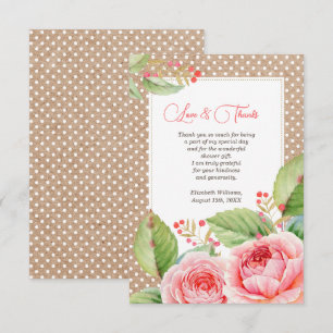 Cartes plates personnalisées Merci Fête des mariée