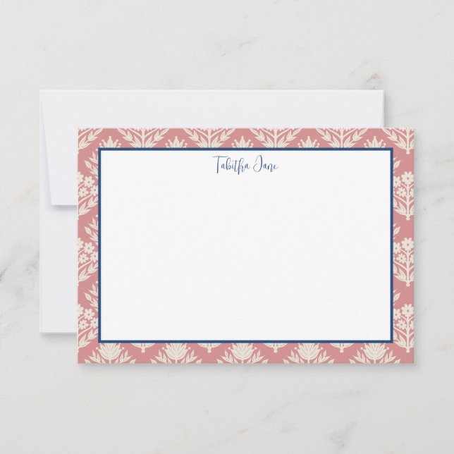 Cartes plates personnalisées | Papeterie florale  (Devant)