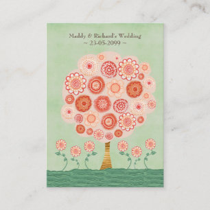 Cartes plates RSVP Mariage Tangerine Dream Tree