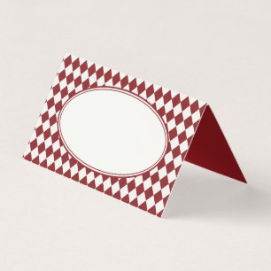 Cartes pliées à motif à carreaux Harlequin Merlot