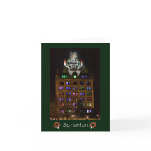 Cartes pliées de lumières de fêtes de Scranton Ele