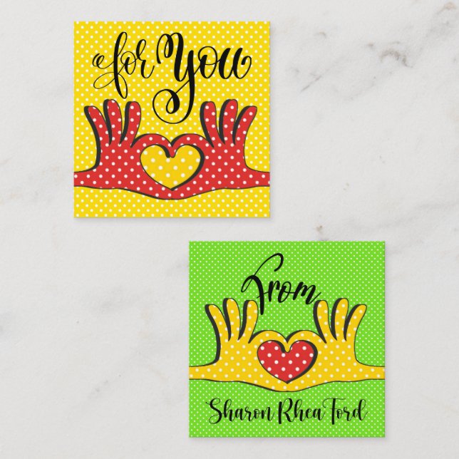 Cartes Pois Poppin (Devant / Derrière)