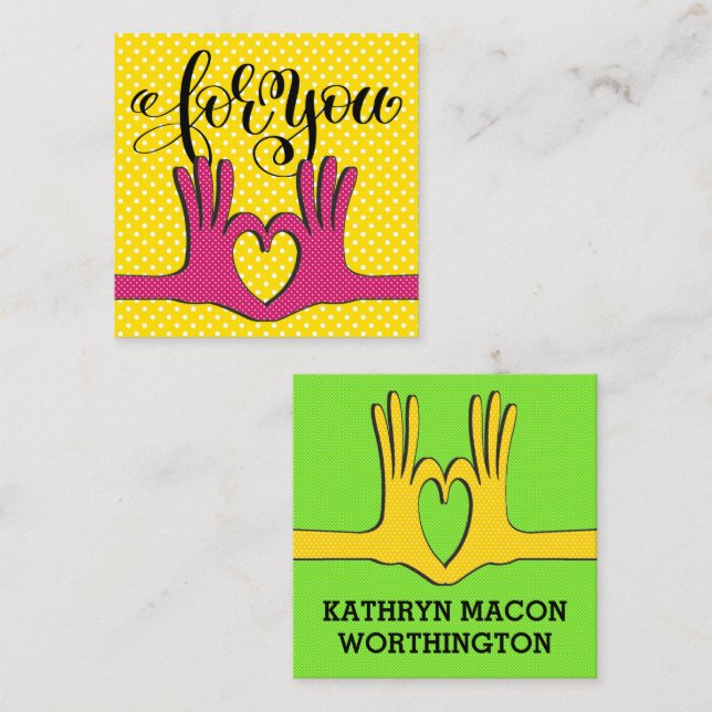 Cartes Pois Poppin (Devant / Derrière)