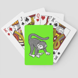 Cartes Pont de carte de jeu de singe