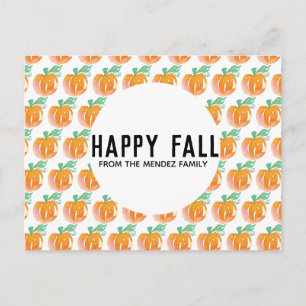 Cartes postales à motif orange citrouille aquarell