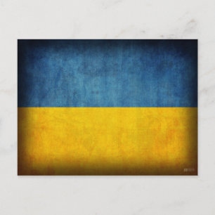 Cartes postales affligées par drapeau de l'Ukraine