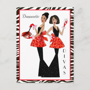Cartes postales afro-américaines "Divas domestique
