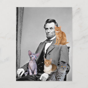 CARTES POSTALES AMOUREUX DE LES CHATS ABRAHAM LINC