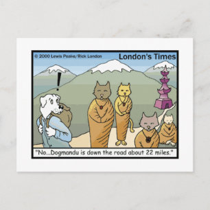 Cartes postales amusantes Katmandu et Dogmandu