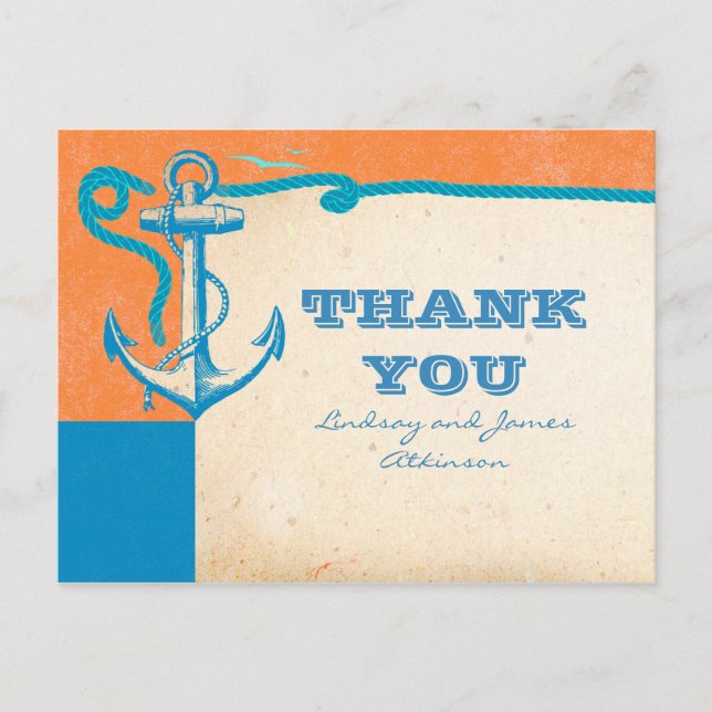 Cartes postales Ancre Mariage nautique (Devant)