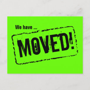 Cartes postales au néon vertes pour le changement