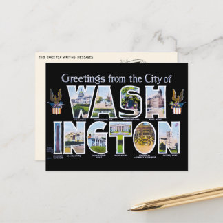 Cartes postales aux grandes lettres de Washington 