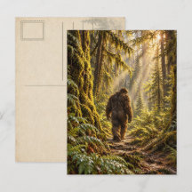 Cartes postales Bigfoot de sentiers forestiers