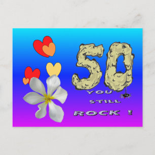 Cartes postales bleu pourpre pour le 50e anniversa