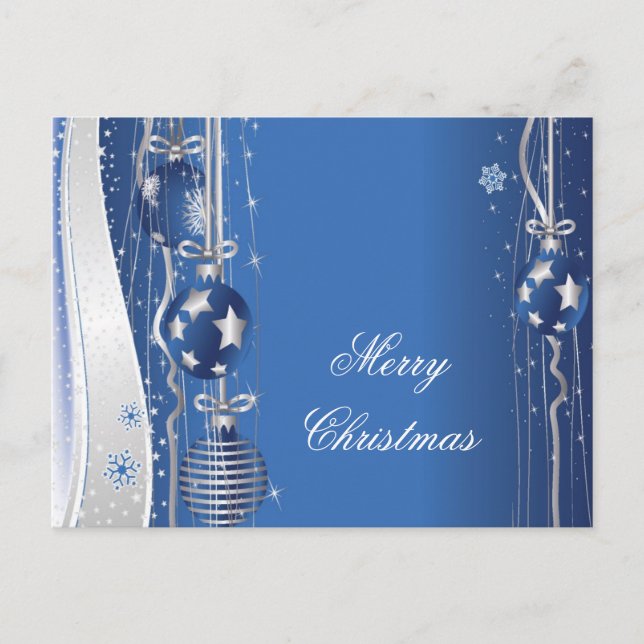 Cartes Postales Boules Et Rubans De Noël (Devant)