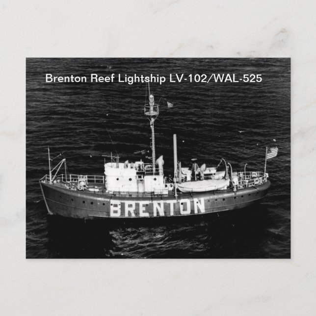 Cartes postales Brenton Reef Lightship LV-102/WAL- (Devant)