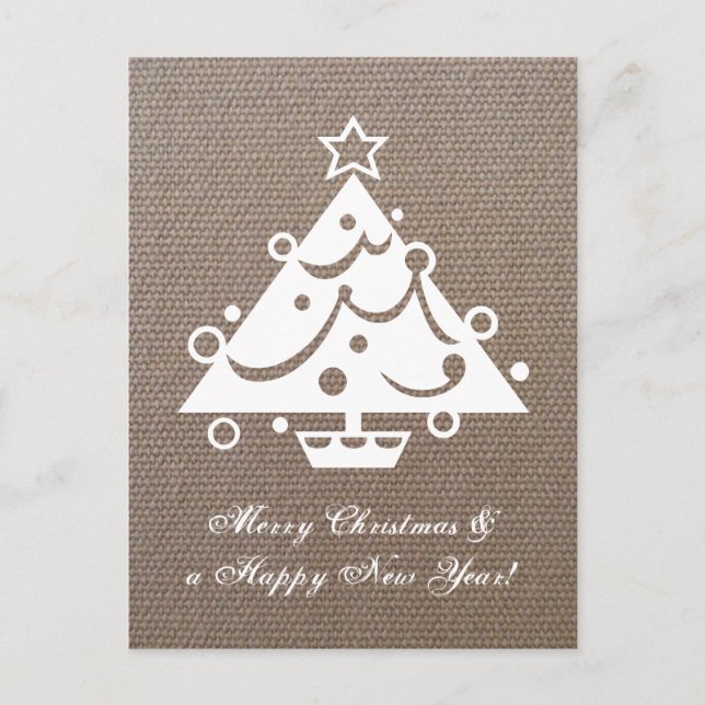 Cartes postales Burlap Christmas tree (Devant)