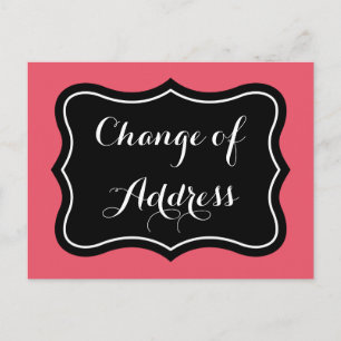 Cartes postales calligraphiées de changement d'adr
