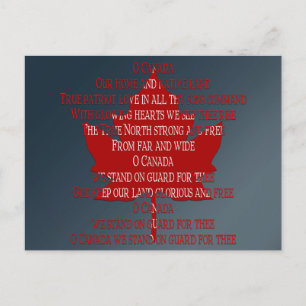 Cartes postales Canada Anthem Souvenir