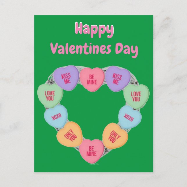 Cartes postales Candy Coeurs d'amour (Devant)