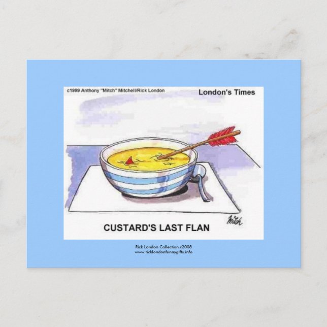 Cartes postales caricaturales Dernier Flan Funny (Devant)