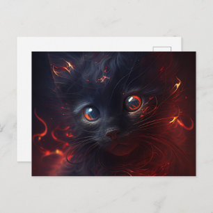 Cartes Postales Cat rouge