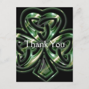 Cartes postales Celtic Shamrock Design 2 Mercis