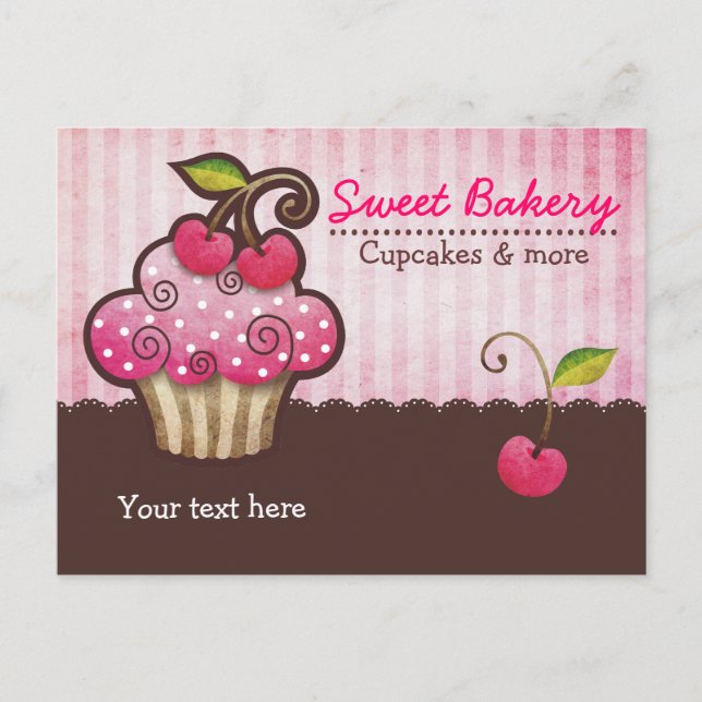 Cartes postales Cerry Berry Cupcake (Devant)