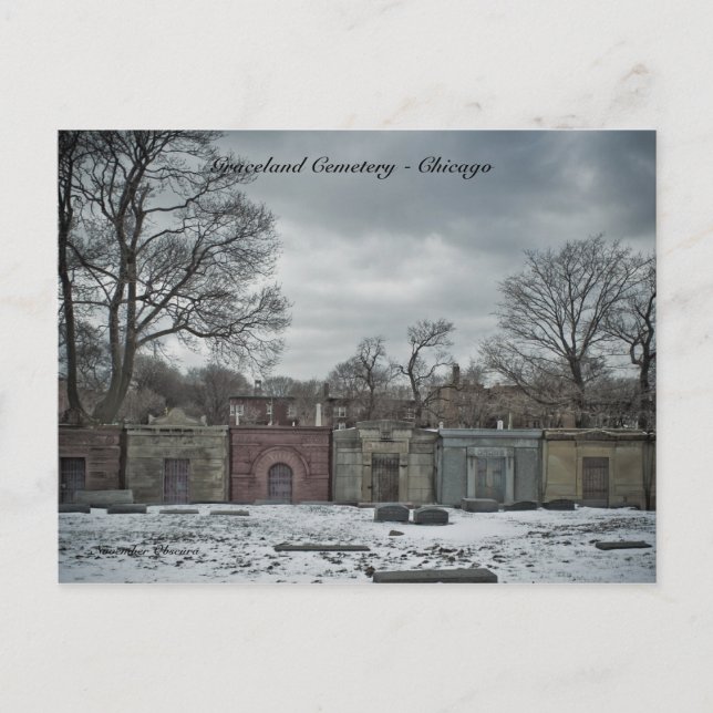 Cartes postales Cimetière Graceland - Chicago, Nov (Devant)