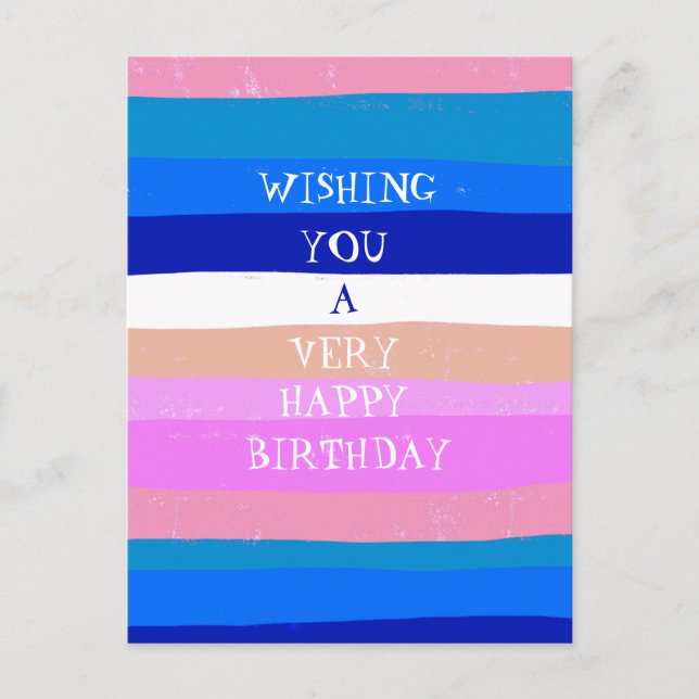 Cartes postales colorées HEUREUSES ANNIVERSAIRE PE (Devant)