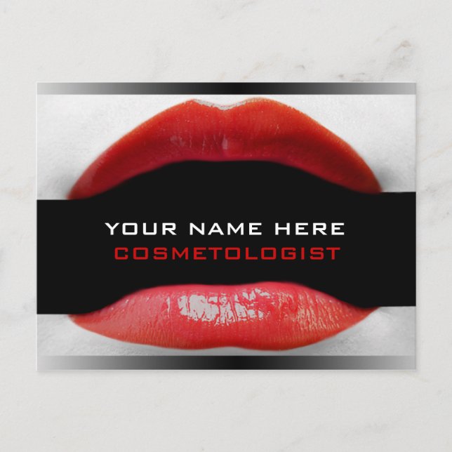 Cartes postales Cosmetologist Red Lips (Devant)