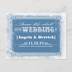 cartes postales créatives vintage bleues pour anno