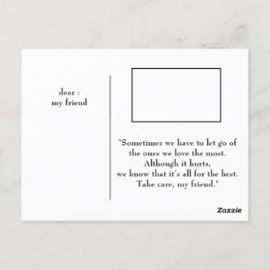 Cartes postales d'adieu à votre ami