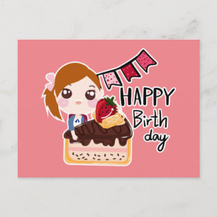 Cartes postales d'anniversaire de dessins animés m