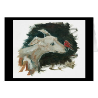 Cartes postales d'autocollant de lévrier et de