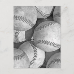 Cartes postales de baseball noir et blanc